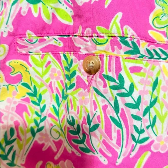 GREAT CONDITION Lilly Pulitzer Pink & Yellow Men's Pants Millionaire Row Print